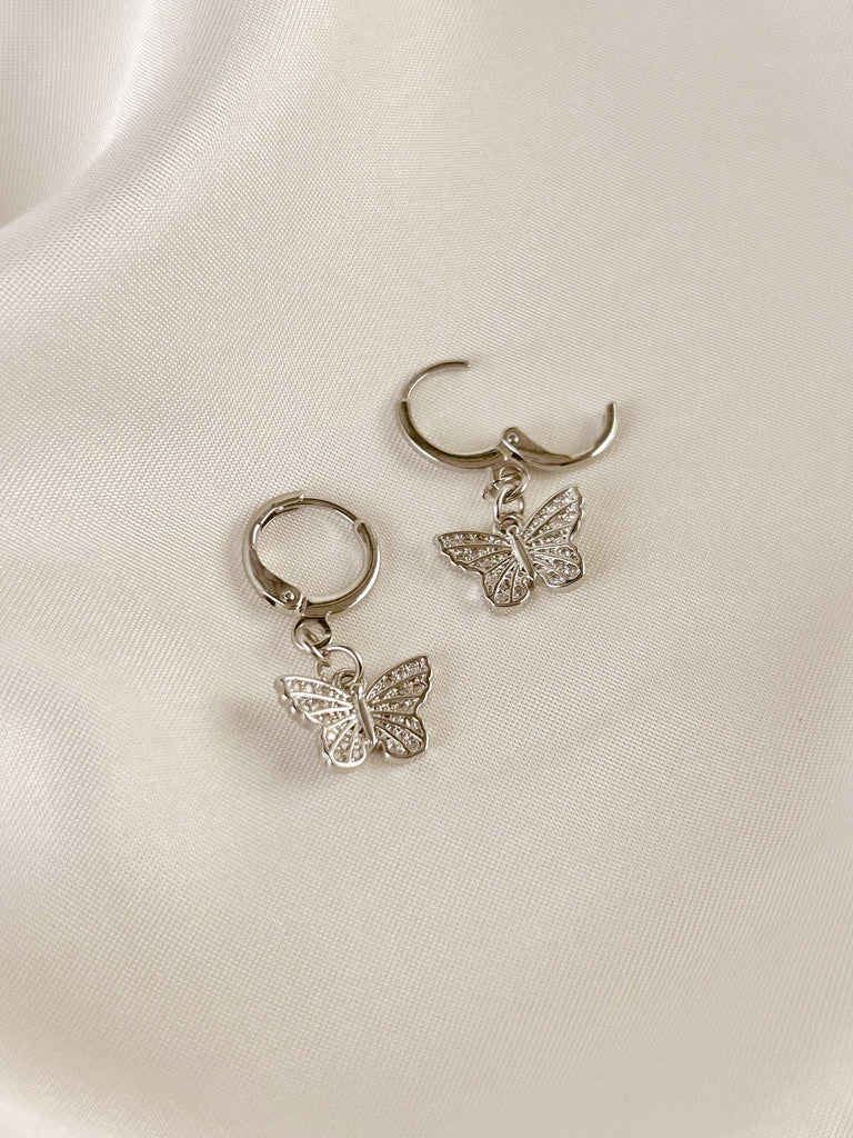 Silver Butterfly Huggies